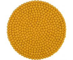 myfelt Klara Coussin de Chaise, Feutrine, Jaune Moutarde, 36 cm