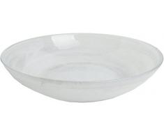 Viscio Trading Atlas Assiette, Verre, Blanc, 21Â x 21Â x 4.5Â cm