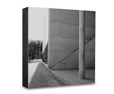 COGNOSCO HG-M105 Tableau Mural en Bois pour Photos de 15 x 15 cm avec Photos darchitecture Munich â Pinakothek des Moderne, Bois, Noir et Blanc 15 x 15 cm