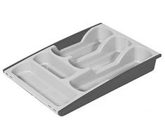 CURVER 05752-Y08-00 BoÃ®te Ã Couverts Extensible Anthracite/Gris Clair, Plastique, 35 x 25 x 10 cm