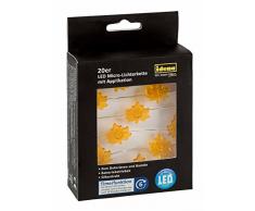 Idena Guirlande lumineuse LED avec 20 petites érable, fer, multicolore, 125 x 1 x 1 cm