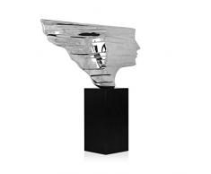 World Art Visages au vent Sculpture En RÃ©sine, Multicolore, 60x60x15 Cm