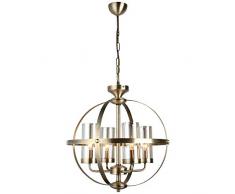 Homemania 1360-52-04 Suspension pour Salon, Bureau, Cuivre MÃ©tal Verre 49 x 49 x 90 cm