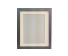 FRAMES BY POST Porte Photo 25 mm de Largeur H7 avec embase Ivoire 20 x 16-Pouces pour Photo A3 Verre Plastique, Argent