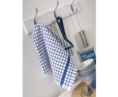 Calitex BFY9105021A Garry Lot de 6 Torchons Coton Bleu 70 x 46 cm