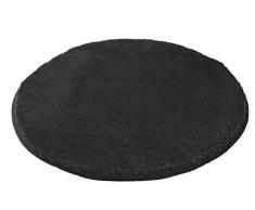 Meusch Tapis de Bain Mona 80cm Ronde Gris Ardoise, Polyacrylique, 80 x 80 x 2 cm