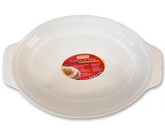 Guardini Ceramica, plat ovale grand 36 x 24 cm, cÃ©ramique, couleur blanche
