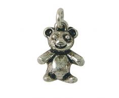 Bead House Lot de 5 Ã 15 mm bijoux-Charm nounours argentÃ©