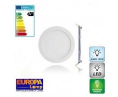 Europalamp DL2437 Spot LED Encastrable Plafonnier Plafond Ultra Slim Froid Aluminium 12 W Blanc 17 x 3 cm