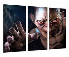 Tableau Moderne Photographique, Impression sur bois, Gollum, personnage Le Seigneur des Anneaux, 97 x 62 cm, ref. 26620