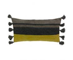 Riva Home Coussin Garni de Plumes Gris/Ocre 40 x 80 cm