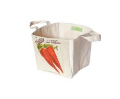 H L Russel Cube de Rangement Motif Carottes Blanc