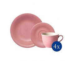 like. by Villeroy & Boch - Colour Loop Rose service Ã cafÃ© 12 piÃ¨ces, ensemble de vaisselle en porcelaine premium pour 4 personnes, rose, adaptÃ© au lave-vaisselle