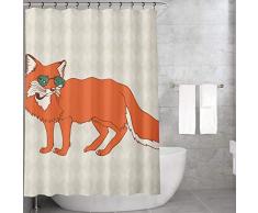 Bonamaison Rideau de Douche en Polyester Multicolore 155 x 220 cm