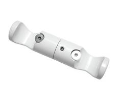 Gardinia Adaptateur pour Support de Tringle Ã Rideau Fixation Plafond, pour 2 tringles, Support Ouvert, MatÃ©riel de Fixation Inclus, DiamÃ¨tre: 20 mm, Blanc
