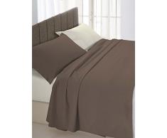 Linge de lit Italien Quartiers Brown Double CREME/250 x 300 cm