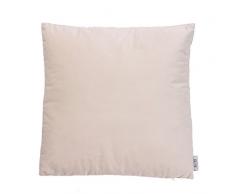 B&H Housse pour Coussin de Chaise, Velours Moderne 45x45x2 cm Beige