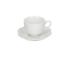 PORCELLANA Cc200Â Villadeifiori Tasse Ã thÃ© avec cuillÃ¨re, Porcelaine, Multicolore, 0.1Â x 0.1Â x 0.1Â cm