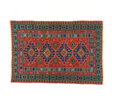 Eden Carpets Kilim sumakh Tapis noué à la Main, Laine, Multicolore, 164 x 240 cm