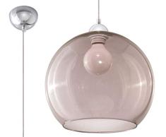 Sollux Lighting Ball Suspension en verre Graphite