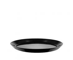 Alessi - DC03/5 B - Lot de 4 assiettes Ã dessert en cÃ©ramique Stoneware, noir