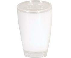 MSV 140661 Gobelet Porte brosses a Dents Acrylique, PS, 2 Tons Blanc