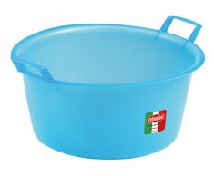 Stefanplast Polyéthylène Rond Lavabo, Neutre/Bleu pâle, 10 Litre, Plastique, Neutral/Pale Blue, 20 Litre