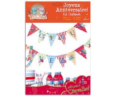 Toga PAK03C Kit de Guirlande Chevalier Papier Bleu/Vert 21 x 30,5 x 0,5 cm