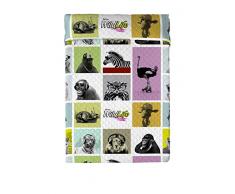 Wildlife Trophic Couvre-lit pour lit de 105Â cm Multicolore 200Â xÂ 260Â cm