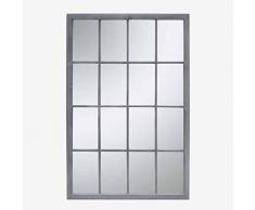 Better & Best Petit Miroir carré rectangulaire Gris, Dimensions 63,5 x 97 x 3,5 cm, matériau : métal/Verre, Taille Unique