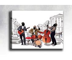 Bonamaison Peinture sur toile, multicolore, 40 x 60 cm - ConÃ§u et fabriquÃ© en Turquie