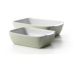 Domestic Professional 924684 Ramequin Rectangulaire 2 PiÃ¨ces Levante Vert