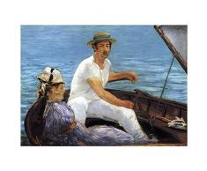 Legendarte Tableau, Impression sur Toile - en Bateau Ãdouard Manet - cm. 60x80