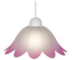 Tosel 10206 Suspension Siena Verre 100 W E27 Rose