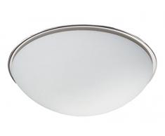TRIO, Plafonnier, max.60,0 W Verre mat, Blanc, Corps: metal, Nickel mat Ã:29,0cm, H 29.5, L 29, W 15.5 cm