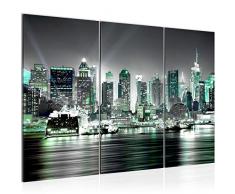 Tableau decoration murale La ville de New York 120 x 80 cm - XXL Impression sur Toile Salon Appartment 3 Parties - prÃªt Ã accrocher - 605531c