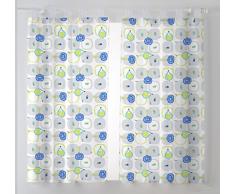 Martina Home cebollas Pack de Rideaux Voilage pour Cuisine, Tissu, Bleu, 29Â x 2Â x 38Â cm, Lot de 2