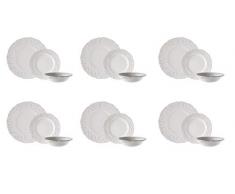 Cosy & Trendy 9454936 Service de Table Feston Vine 18 pièces, pour 6 Personnes,Patiné