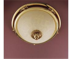 I.F. Fase i.f. Phase 921/43/C Plafonnier de Bronze avec Globe de 43Â cm, Conception Unique. neoclasico, 43Â x 24Â cm