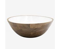 Better & Best 3081203 Saladier dÃ©coratif en Bois et Ã©mail Mar/Blanc