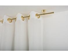 InCasa Tringle pour Rideaux : 20Â mm en Laiton Brillant - Complet 400 cm. Senza anelli