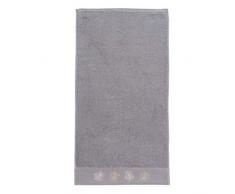 Sancarlos Feuilles Serviette, 100% Coton Ã©ponge, Gris, Douche