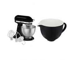 KitchenAid 5K45SSEOB Classic Robot pÃ¢tissier Noir 4,3 L + Accessoire robot de cuisine Kitchenaid 5KSMCB5BM BOL CERAMIQUE NOIR MAT