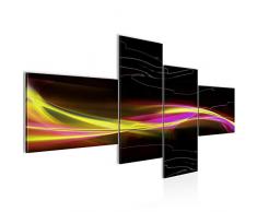 Tableau decoration murale Abstrait 200 x 100 cm - XXL Impression sur Toile Salon Appartment 4 Parties - prÃªt Ã accrocher - 103241a