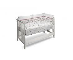 Petit Lazzari Couvre-lit Couette + Protecteur Colette Rose Berceau (60Â x 120Â cm)