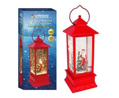 The Christmas Workshop Lanterne, Rouge, Hauteur de 27.5Â cm de Large x 10.5Â cm de Profondeur