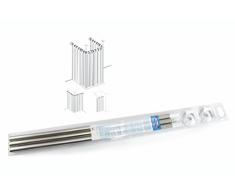Galileo Casa 2175854Â Kit Rideau de Douche et Baignoire, Plastique, Acier/Argent, 3Â x 10Â x 100Â cm