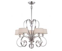 Quoizel QZ/MADISONM5 IS Lustre avec 5 Ampoules Argenté 73,7 x 73,7 x 64,8 cm
