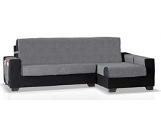 Bartali Divan Larissa Bras Droit, Tissu Chenille Coton, 50% Polyester, Gris, 275Â cm