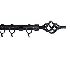 easy Tringle à Rideau 120-210 Nero Argento